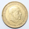 1 песета 1966г. Испания. Франсиско Франко, алюминиевая бронза, состояние aUNC - Мир монет