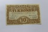 Банкнота  10 крон 1943г. Дания. Оккупация 3-м рейхом, состояние XF - Мир монет