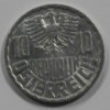 10 грошен 1961г. Австрия,  алюминий, состояние XF-UNC. - Мир монет