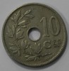 10 сантимов  1902 г. Королевство Бельгия, никель, состояние VF-XF. - Мир монет