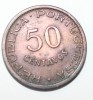 50 сентаво 1970г. Тимор (Порт), бронза, состояние XF. - Мир монет