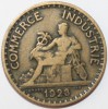 1 франк 1923г. Франция, бронза,  состояние VF. - Мир монет