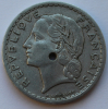 5 франков 1946г. Франция,  алюминий  состояние F. - Мир монет
