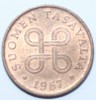 1 пенни 1967г. Финляндия, бронза, состояние VF - Мир монет