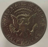 50 центов 1971г.  б/б.  D.  США. Кеннеди, из ролла. - Мир монет