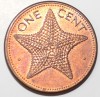 1 цент 1990г. Багамы, Морская звезда, состояние XF - Мир монет