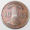 1 пфенниг 1934г. Германия,  состояние XF - Мир монет