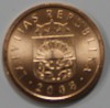 1 сантим 2008г. Латвия, состояние UNC - Мир монет