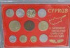 Набор из 11 монет Кипра до евро, в пластиковой запайке. - Мир монет