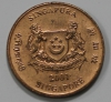 1 цент 2001г. Сингапур, состояние aUNC - Мир монет