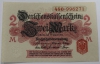 Банкнота   2  марки 1914г. Германия. состояние  UNC. - Мир монет