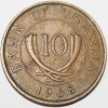 10 центов 1968г. Уганда, Бивни, состояние VF-XF - Мир монет
