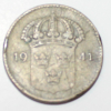 10 эре 1941г. W. Швеция. Густав V, серебро 0,400,вес 1,45 грамма, состояние VF - Мир монет