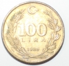 100 лир 1988г. Турция,состояние ХF - Мир монет