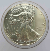 1 доллар 2013г. США. Орел(Идущая Свобода), чистого серебра 1 унция (31.1грамма), UNC - Мир монет