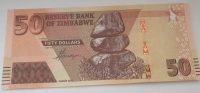 Банкнота 50 долларов 2020г. Зимбабве, состояние UNC - Мир монет
