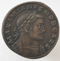 Фоллис императора Максимиана, Рим, 3-й век нашей эры,  бронза, вес 10гр, диаметр 26мм, состояние UNC ! - Мир монет