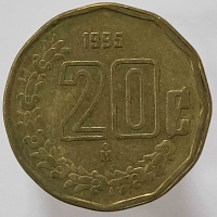 20 сентаво 1985г. Мексика, состояние XF - Мир монет