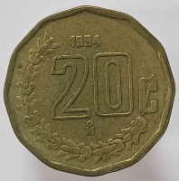 20 сентаво 1994г. Мексика, состояние XF - Мир монет