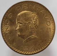 1 песо 1944г. Мексика, состояние XF - Мир монет