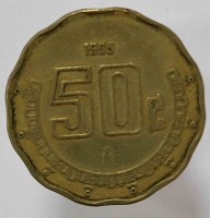 50 сентаво 1995г. Мексика, состояние XF - Мир монет