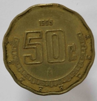 50 сентаво 1995г. Мексика, состояние XF - Мир монет