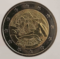 2 евро 2022г. Латвия.  35 лет программы  Эразмус, состояние UNC - Мир монет