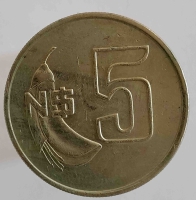 5 песо 1980г. Уругвай. Флаг, состояние XF - Мир монет