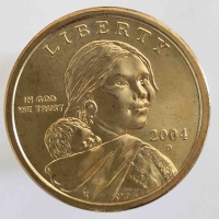 1 доллар  2004г.  США. Р .  Парящий орел,  состояние UNC. - Мир монет