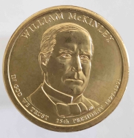 1 доллар 2013г. США. Р . Уильям Мак-Кинли(1897-1901), 25-й президент, состояние UNC. - Мир монет
