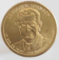 1 доллар 2015г. США.  Р.  Линдон. Б. Джонсон(1963-1969), 36-президент, состояние UNC. - Мир монет