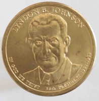1 доллар 2015г. США.  Р.  Линдон. Б. Джонсон(1963-1969), 36-президент, состояние UNC. - Мир монет