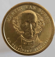 1 доллар 2008г.  США. Р .  Мартин Ван Бюрен(1837-1841), 8-й президент , состояние UNC - Мир монет