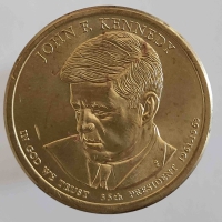  1 доллар 2015г. США.  Р . Джон Кеннеди(1961-1963), 35-й президент,  состояние UNC. - Мир монет