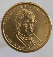 1 доллар 2009г. США. Р .  Уильям Гаррисон(1841-1841), 9-й президент, состояние UNC - Мир монет