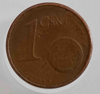 1 евроцент 2008г.Германия. F, состояние VF - Мир монет