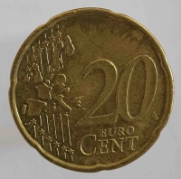 20 евроцентов 2000г. Бельгия, состояние  VF  - Мир монет