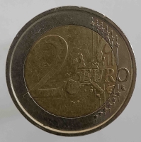 2 евро 2002г. Италия . регулярный чекан , состояние VF   - Мир монет