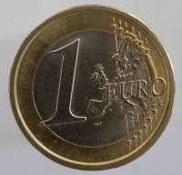 1 евро 2009г. Италия , состояние VF   - Мир монет