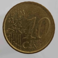 10 евроцентов 2002г.  Италия , состояние VF  - Мир монет