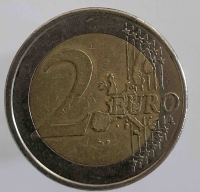 2 евро 2000г. Франция. регулярный чекан состояние VF - Мир монет