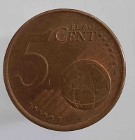 5 евроцентов 2015 г. Франция.  состояние VF - Мир монет