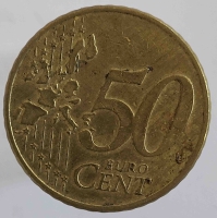 50 евроцентов  2002.г. Германия. D,  состояние VF - Мир монет