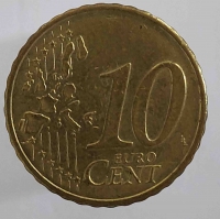 10 евроцентов  2002.г. Германия. J,  состояние VF - Мир монет
