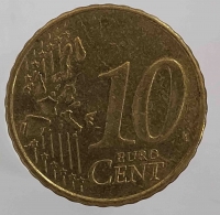 10 евроцентов  2002.г. Германия. F,  состояние VF - Мир монет