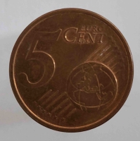  5 евроцентов  2002.г. Германия. D,  состояние VF - Мир монет