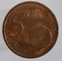 5 евроцентов  2015.г. Германия. J,  состояние VF - Мир монет