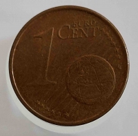 1 евроцент  2004.г. Германия. A,  состояние VF - Мир монет
