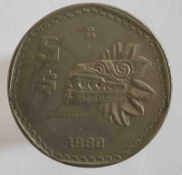 5 песо 1980г. Мексика, состояние VF - Мир монет