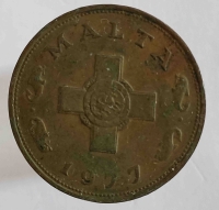 1 цент 1977г. Мальта, состояние XF - Мир монет